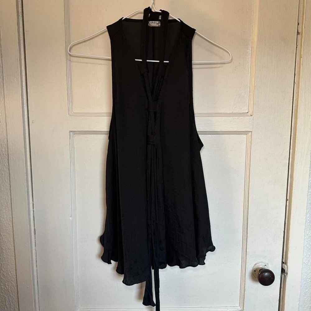 Free People Intimately‎ Black Flowy Tank Top
